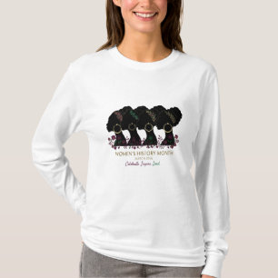 Elegante Bloemrijke Maand van de Geschiedenis van T-shirt