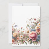 Elegante Bloemrijke Moederdag Brunch Kaart (Achterkant)