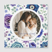 Elegante bloemrijke Moederdagkaart (Voorkant)