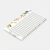 Elegante bloemrijke rand gepersonaliseerd post-it® notes (Schuin)