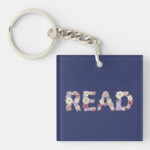 Elegante bloemrijke READ-typografie - Pastelkleuri