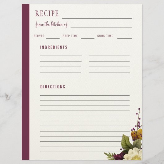Elegante bloemrijke recepten uit de keuken van briefhoofd (Voorkant)