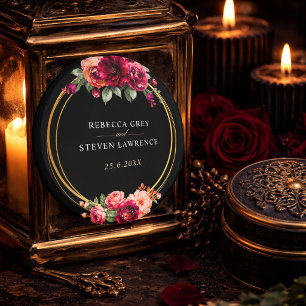 Elegante bloemrijke rode zwarte romantische droom magneet
