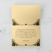 Elegante Bloemrijke Script Bedankkaart (Binnen)