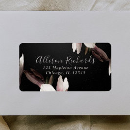 Elegante Bloemrijke Typografie Retouradres Etiket