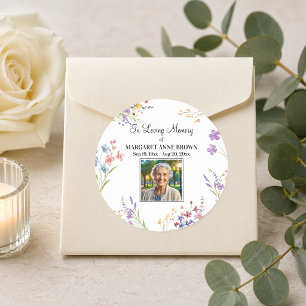 Elegante Bloemrijke Viering Van Het Leven Foto  Ronde Sticker