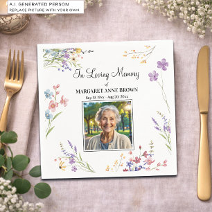 Elegante Bloemrijke Viering Van Het Leven Foto  Servet