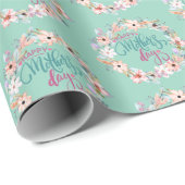 Elegante bloemrijke viering van Moederdag Cadeaupapier (Rol Hoek)