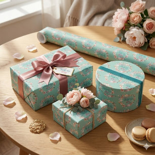 Elegante bloemrijke viering van Moederdag Cadeaupapier