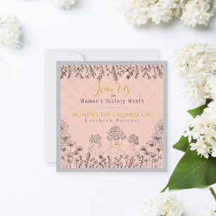 Elegante Bloemrijke Vrouwen Dag Geschiedenis Vieri Kaart