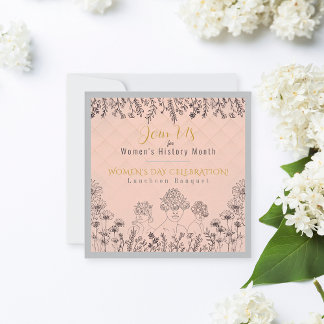 Elegante Bloemrijke Vrouwen Dag Geschiedenis Vieri Kaart