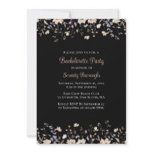 Elegante Bloemrijke Zwarte Boho Bachelorette Party