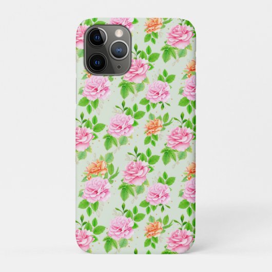 Elegante bloemrozen groene bladeren patroon-23675 Case-Mate iPhone case (Achterkant)