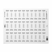 Elegante bloemrozen zwart-wit minimalistisch etiket (Full Sheet)