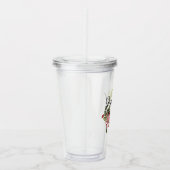 Elegante bloemruis boeket bruid-moeder acryl drinkbeker (Rechts)
