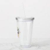 Elegante bloemruis boeket bruid-moeder acryl drinkbeker (Links)