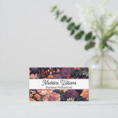 Elegante bloemschikken achtergrond visitekaartje (Staand voorkant)