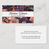 Elegante bloemschikken achtergrond visitekaartje (Voorkant / Achterkant)