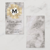 Elegante bloemschikking marmer visitekaartje (Voorkant / Achterkant)