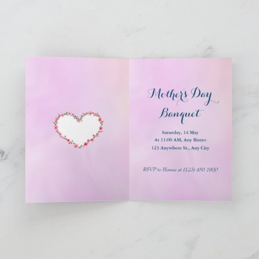 Elegante bloemschildering in waterverf voor gelukk (Binnen)