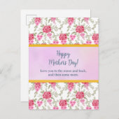 Elegante bloemschildering in waterverf voor gelukk uitnodiging briefkaart (Voorkant / Achterkant)