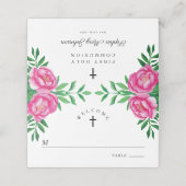 Elegante bloemschildering met waterverf pioenrozen plaatskaartje (Buitenkant ongevouwen)