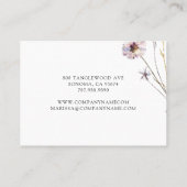 Elegante bloemsieraden ontwerper visitekaartje (Achterkant)