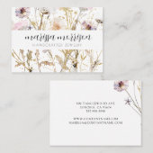 Elegante bloemsieraden ontwerper visitekaartje (Voorkant / Achterkant)