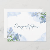 Elegante bloemsierkunst gefeliciteerd briefkaart (Voorkant / Achterkant)