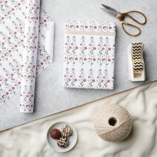 Elegante bloemstengel cadeaupapier (Crafts)