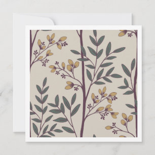 Elegante bloemstreep tuin kunst kaart