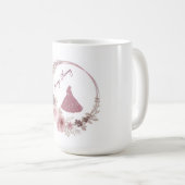 Elegante Bloemtypografie Classic Mok & Sticker (Voorkant rechts)