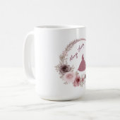 Elegante Bloemtypografie Classic Mok & Sticker (Voorkant links)