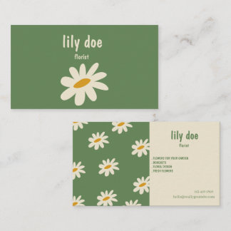 Elegante Bloemverkoper Zakelijke Kaart Visitekaartje