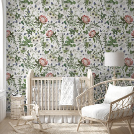 Elegante Bloemvlinders Behang
