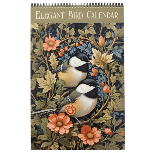 Elegante Bloemvogels 2025 Kalender (Hoes)