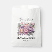 Elegante bloemzakken in zachte pastel tinten als f bedankzakje (Voorkant)