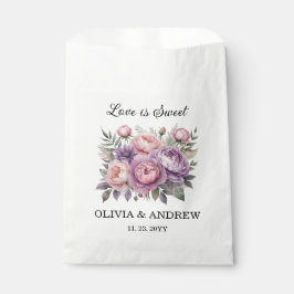 Elegante bloemzakken in zachte pastel tinten als f bedankzakje