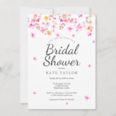 Elegante bloesem bruids douche uitnodiging (Voorkant)