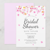 Elegante bloesem bruids douche uitnodiging (Voorkant / Achterkant)