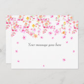 Elegante Bloesem Uw Bericht Bedankkaart (Voorkant / Achterkant)