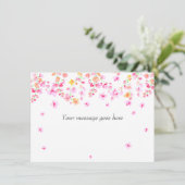 Elegante Bloesem Uw Boodschap Bedankkaart (Staand voorkant)