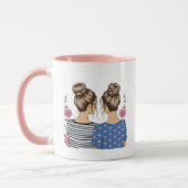 Elegante blonde broodjes: een Uitzicht van ingewik Mok (Links)