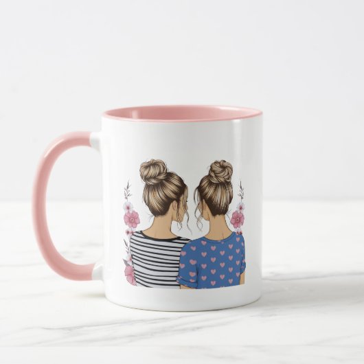 Elegante blonde broodjes: een Uitzicht van ingewik Mok (Links)