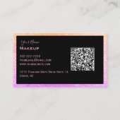 Elegante blonde dame haar make-up visitekaartje (Achterkant)