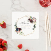 Elegante Bloom Blush Bourgondië Eucalyptus Welkom Servet (Insitu)