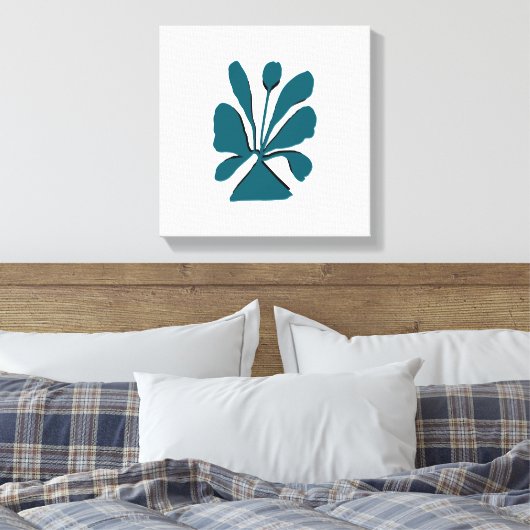 Elegante Bloom Stretched Canvas Print (Insitu (Slaapkamer))