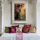 Elegante Blooms Parasol Mode Volledig Portret Tissuepapier