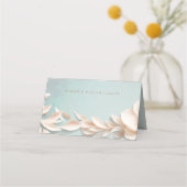 Elegante blos bloemenbruiloftsplaats kaart plaatskaartje (Achterkant)