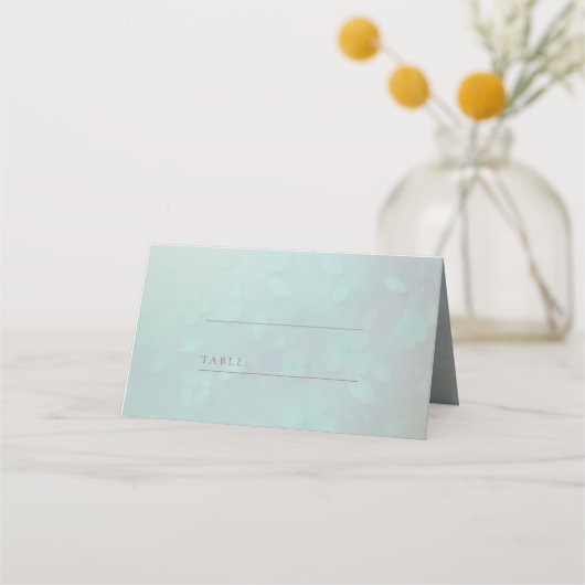 Elegante blos bloemenbruiloftsplaats kaart plaatskaartje (Voorkant)